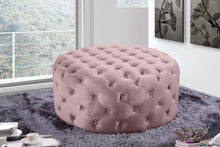 Load image into Gallery viewer, Addison Pink Velvet Ottoman/Bench
