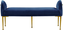 Load image into Gallery viewer, Owen Navy Velvet Bench
