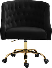 Load image into Gallery viewer, Arden Black Velvet Office Chair
