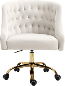 Arden Cream Velvet Office Chair