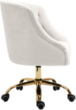 Load image into Gallery viewer, Arden Cream Velvet Office Chair
