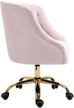 Load image into Gallery viewer, Arden Pink Velvet Office Chair
