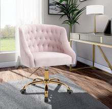 Load image into Gallery viewer, Arden Pink Velvet Office Chair
