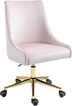 Load image into Gallery viewer, Karina Pink Velvet Office Chair
