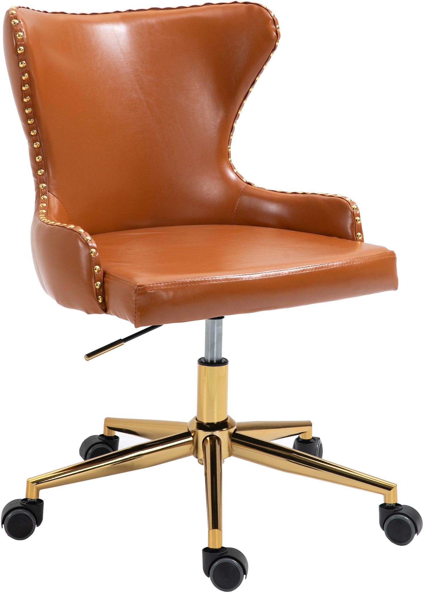 Hendrix Cognac Faux Leather Office Chair