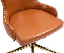 Load image into Gallery viewer, Hendrix Cognac Faux Leather Office Chair
