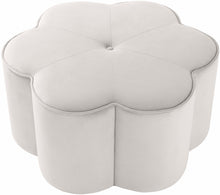 Load image into Gallery viewer, Daisy Cream Velvet Ottoman
