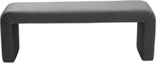 Load image into Gallery viewer, Minimalist Grey Velvet Bench
