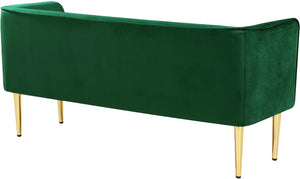 Audrey Green Velvet Bench