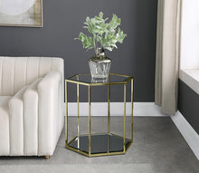 Load image into Gallery viewer, Sei Brushed Gold End Table
