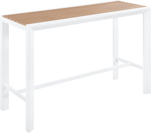 Load image into Gallery viewer, Nizuc Brown manufactured wood Outdoor Patio Aluminum Rectangle Bar Table
