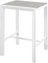 Load image into Gallery viewer, Nizuc Grey manufactured wood Outdoor Patio Aluminum Square Bar Table
