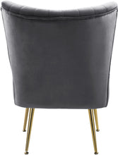 Load image into Gallery viewer, Tess Grey Velvet Accent Chair
