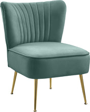 Load image into Gallery viewer, Tess Mint Velvet Accent Chair
