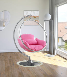 Luna Pink Durable Fabric Acrylic Swing Chair