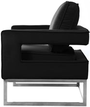 Load image into Gallery viewer, Noah Black Velvet Accent Chair
