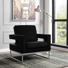Load image into Gallery viewer, Noah Black Velvet Accent Chair
