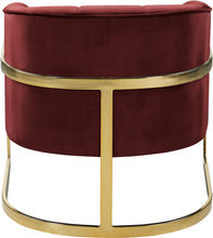 Load image into Gallery viewer, Carter Burgundy Velvet Accent Chair
