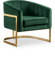 Load image into Gallery viewer, Carter Green Velvet Accent Chair
