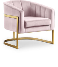 Load image into Gallery viewer, Carter Pink Velvet Accent Chair
