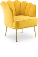 Load image into Gallery viewer, Jester Yellow Velvet Accent Chair
