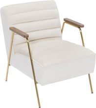Load image into Gallery viewer, Woodford Cream Velvet Accent Chair
