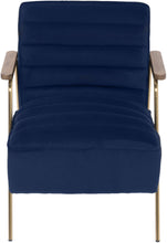Load image into Gallery viewer, Woodford Navy Velvet Accent Chair

