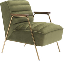 Load image into Gallery viewer, Woodford Olive Velvet Accent Chair

