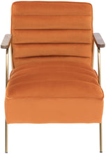 Load image into Gallery viewer, Woodford Orange Velvet Accent Chair
