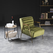 Load image into Gallery viewer, Woodford Olive Velvet Accent Chair
