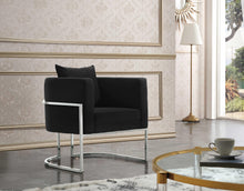 Load image into Gallery viewer, Pippa Black Velvet Accent Chair
