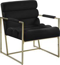 Load image into Gallery viewer, Wayne Black Velvet Accent Chair
