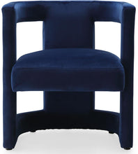 Load image into Gallery viewer, Blair Navy Velvet Accent Chair
