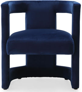 Blair Navy Velvet Accent Chair