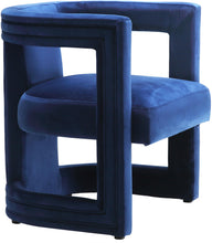 Load image into Gallery viewer, Blair Navy Velvet Accent Chair image
