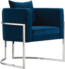 Load image into Gallery viewer, Pippa Navy Velvet Accent Chair
