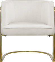 Load image into Gallery viewer, Rays Cream Velvet Accent Chair
