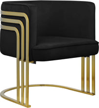 Load image into Gallery viewer, Rays Black Velvet Accent Chair
