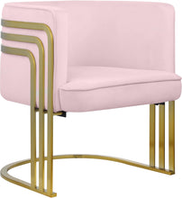 Load image into Gallery viewer, Rays Pink Velvet Accent Chair
