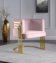 Load image into Gallery viewer, Rays Pink Velvet Accent Chair
