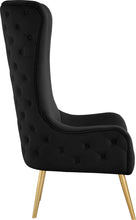 Load image into Gallery viewer, Alexander Black Velvet Accent Chair
