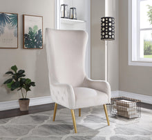 Load image into Gallery viewer, Alexander Cream Velvet Accent Chair
