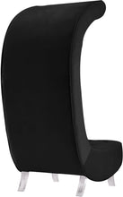 Load image into Gallery viewer, Crescent Black Velvet Accent Chair
