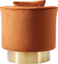 Load image into Gallery viewer, Kendra Cognac Velvet Accent Chair
