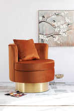 Load image into Gallery viewer, Kendra Cognac Velvet Accent Chair
