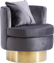 Load image into Gallery viewer, Kendra Grey Velvet Accent Chair

