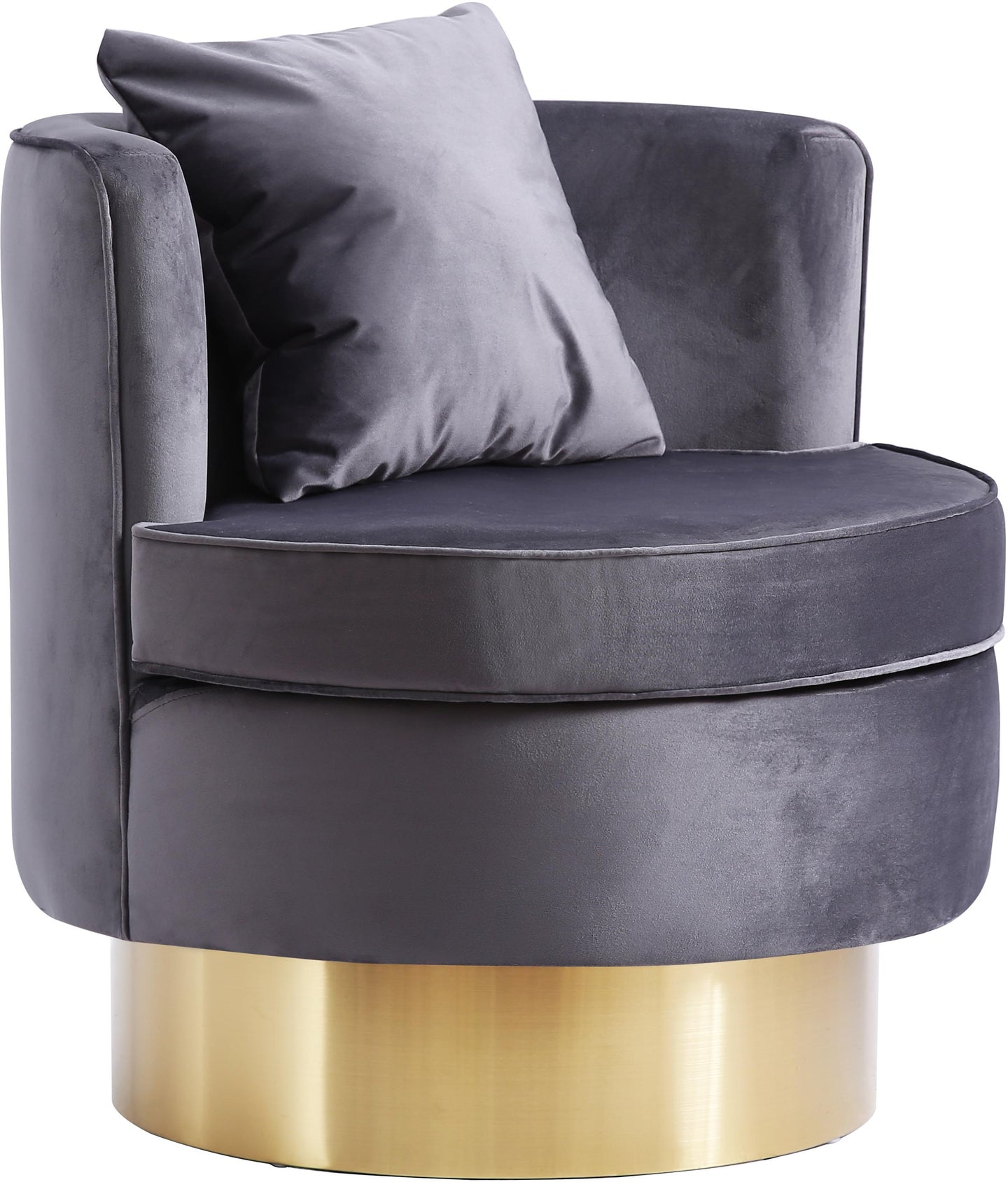 Kendra Grey Velvet Accent Chair
