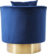 Load image into Gallery viewer, Kendra Navy Velvet Accent Chair
