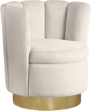 Load image into Gallery viewer, Lily Cream Velvet Accent Chair
