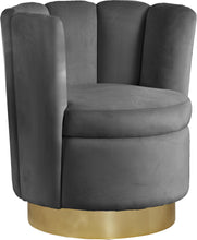 Load image into Gallery viewer, Lily Grey Velvet Accent Chair
